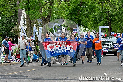 Craig Supporters March at Parade Editorial Stock Photo